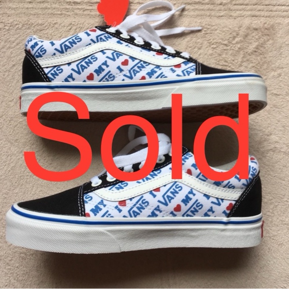 Vans I Love heart My Vans Old Skool Size 6.5 Women - Picture 1 of 10